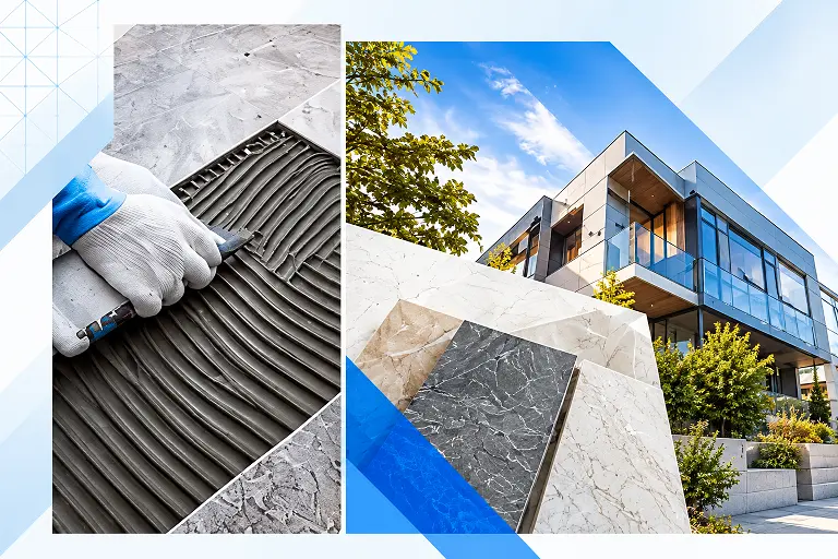 Tile installation and modern construction by Aarya Adhesives
